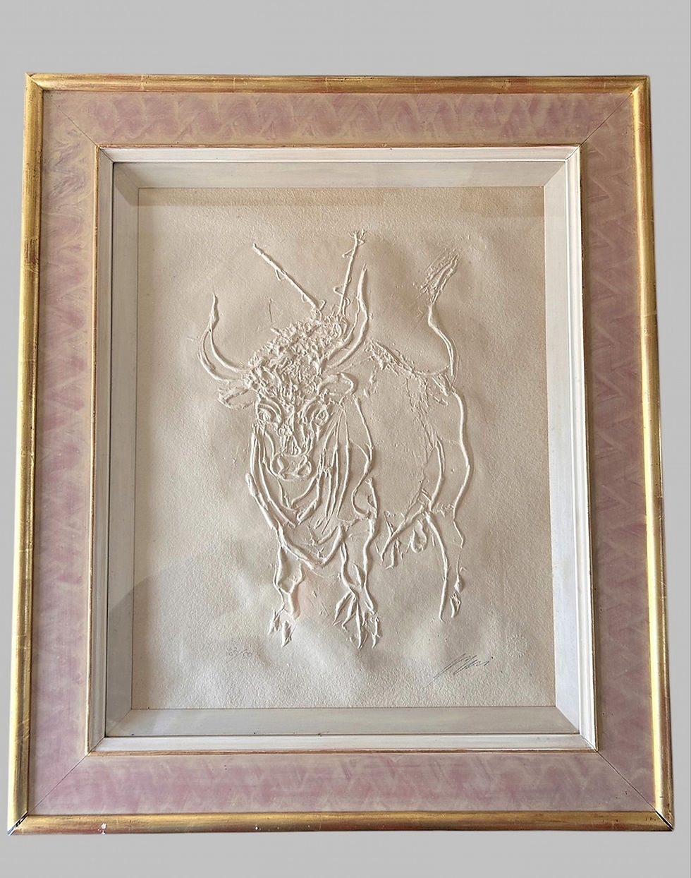 'Stier' Bull Relief by Hans Erni, Signed and Numbered 23/80
