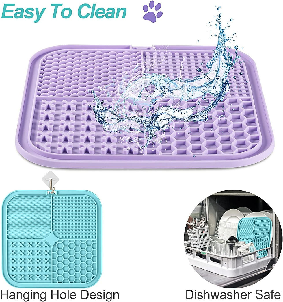 Thumbnail: LUKITO Lick Mat for Dogs & Cats 2 Pack with Suction Cups, Dog Lick Mat for Anxi