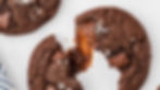 Close-up view of a salted caramel dessert
