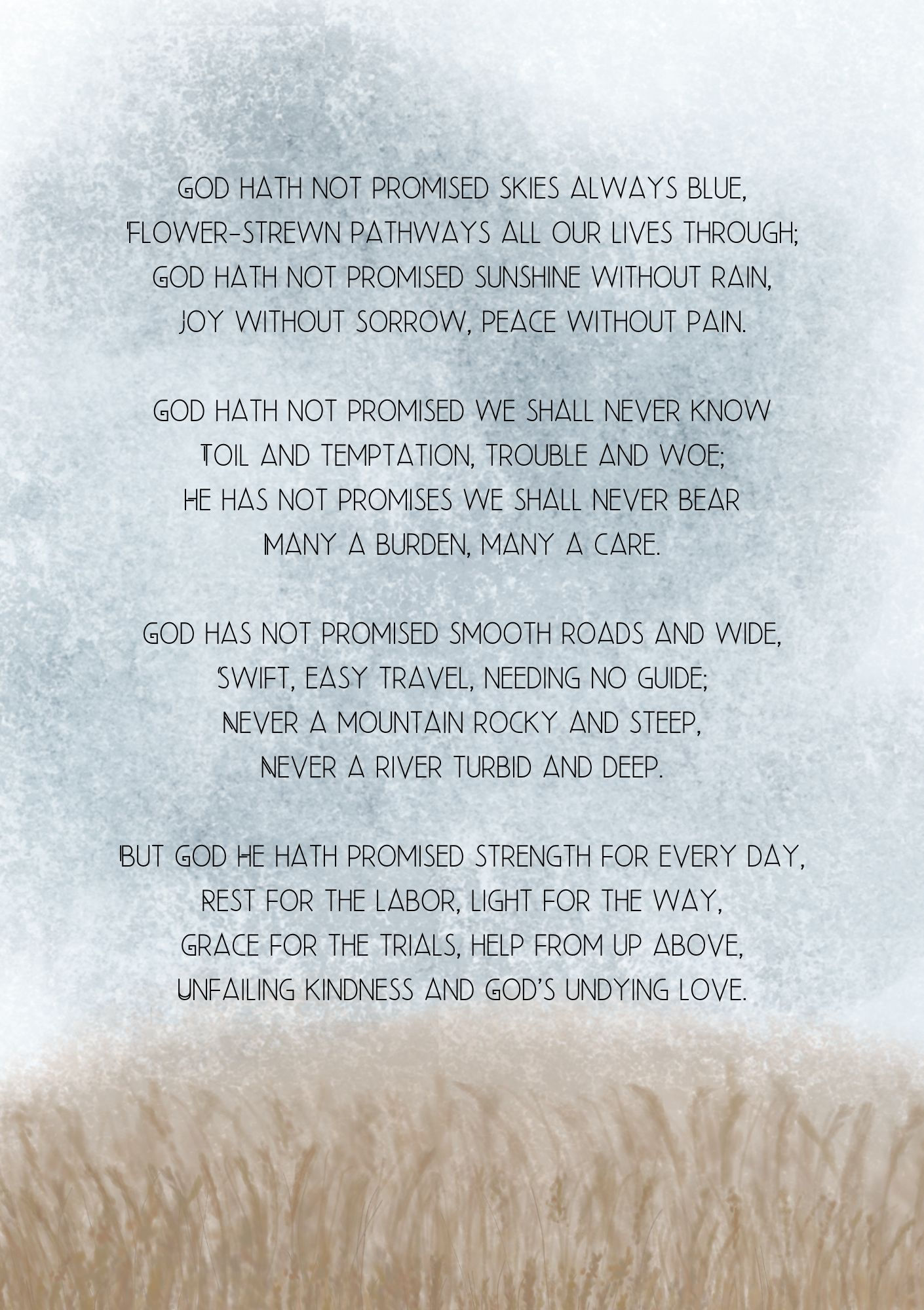 A6 kaart, God hath not promised