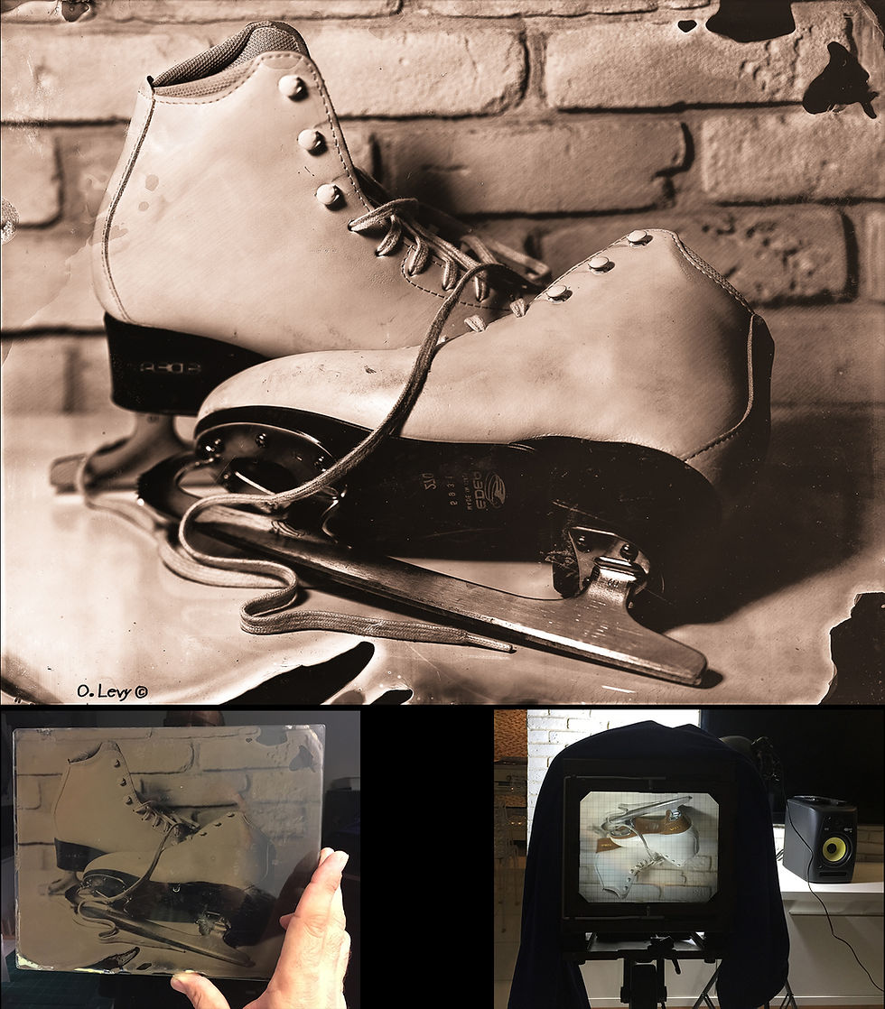 In else's shoes, 8X10 Glass Ambrotype
