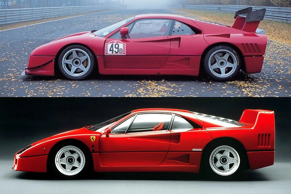 Ferrari 288 GTO Evoluzione a Ferrari F40