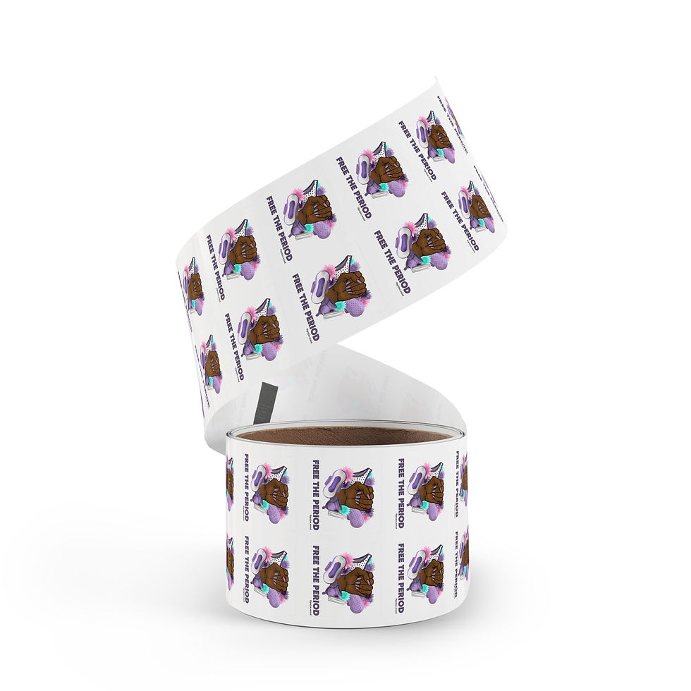 Thumbnail: Free the Period Square Sticker Label Rolls