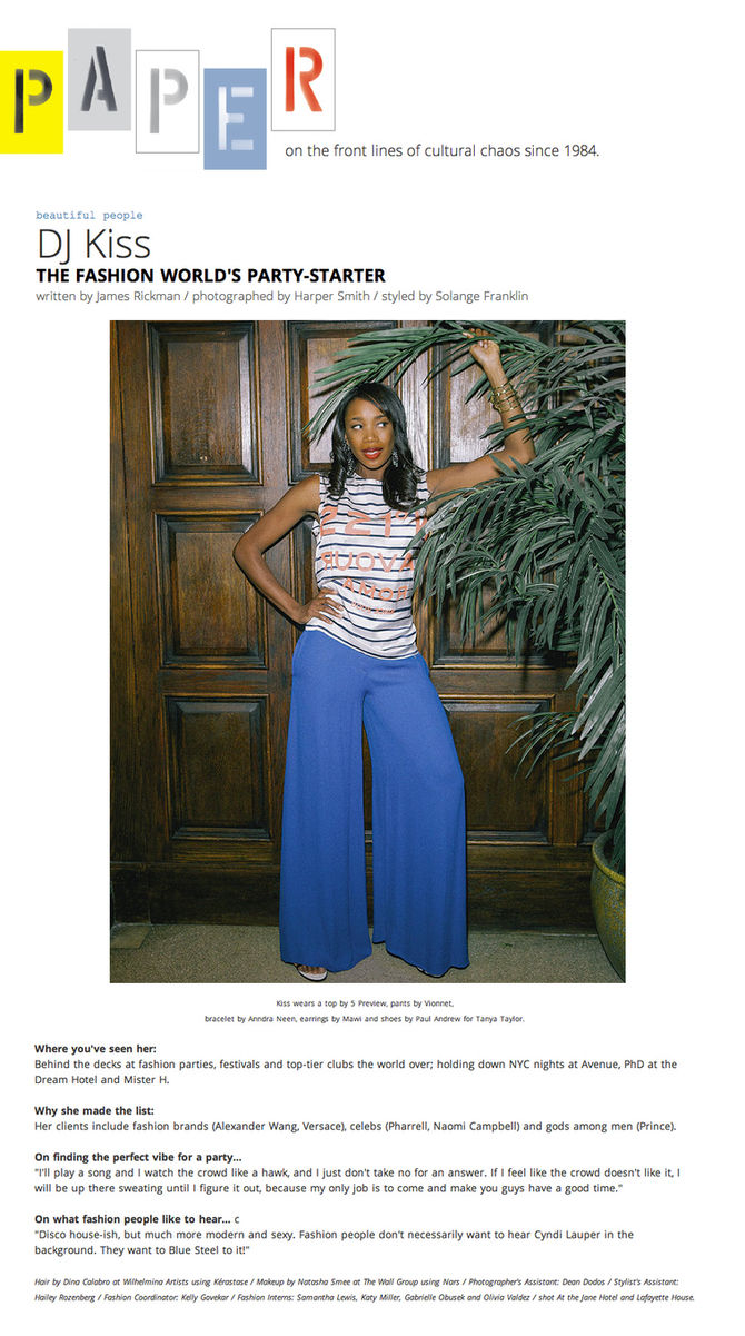 Paper Magazine's Beautiful People of 2014