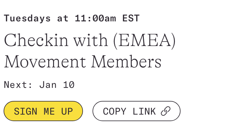 Checkin with (EMEA) Movement Members