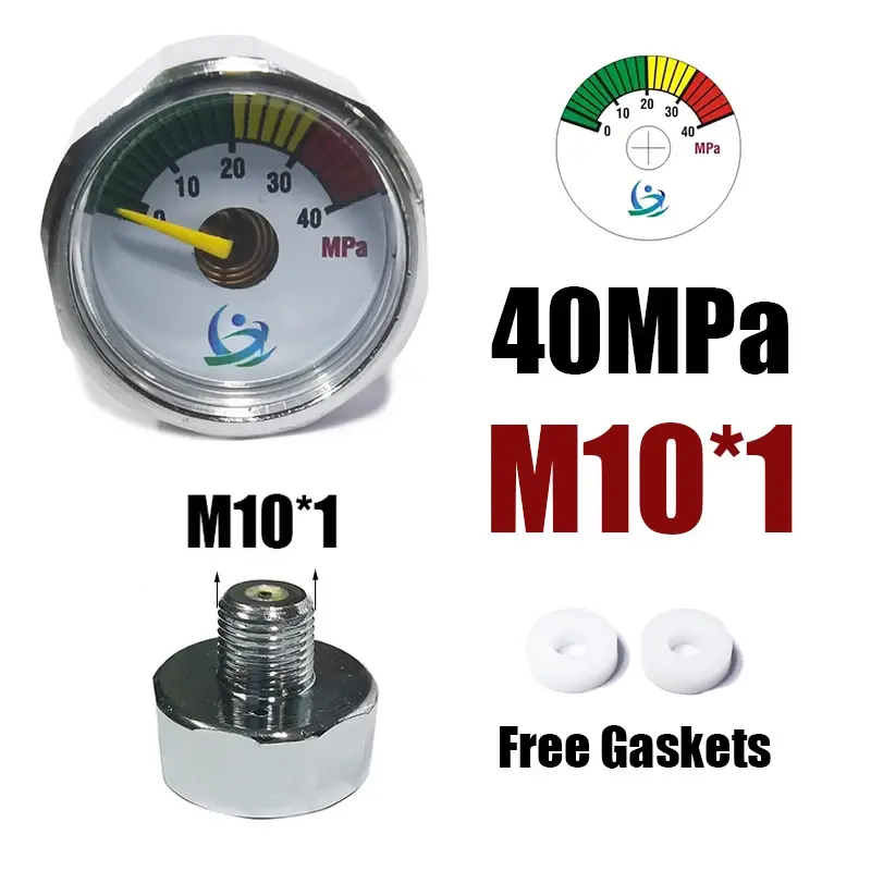 Miniatura: Mini Micro 25mm/1inch Gage Manometer Pressure Gauge Compressed Air Hand Pump