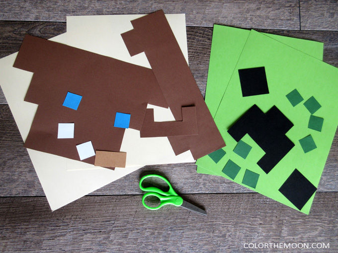 These DIY Minecraft party decoration windsocks are SO COOL and so easy to make! What a great idea for a Minecraft birthday party.