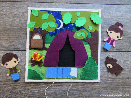 CAMPING QUIET BOOK PAGE