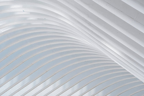 White panels abstract in a wave-like formation