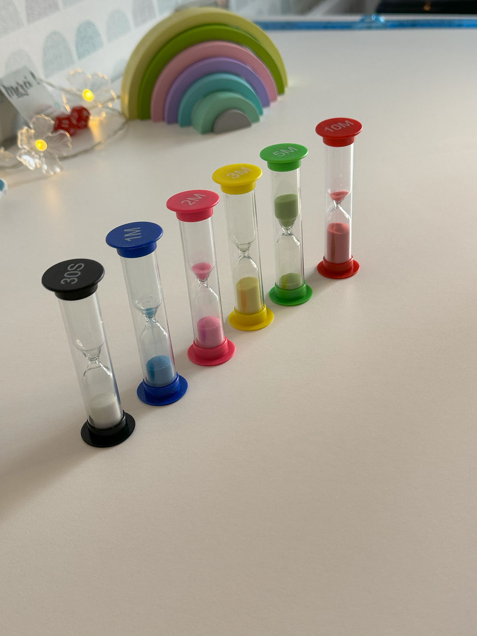 Miniature : Pack de 6 sabliers éducatifs enfant – Apprendre la notion du temps (Montessori)