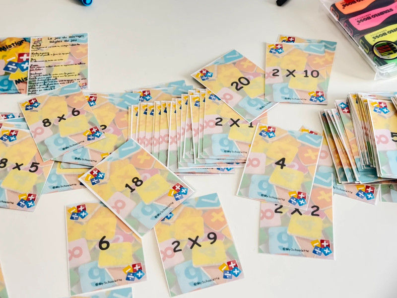 Miniature : Mistigri Tables Mutliplications 2 à 9 (Jeu N°5: le complet)