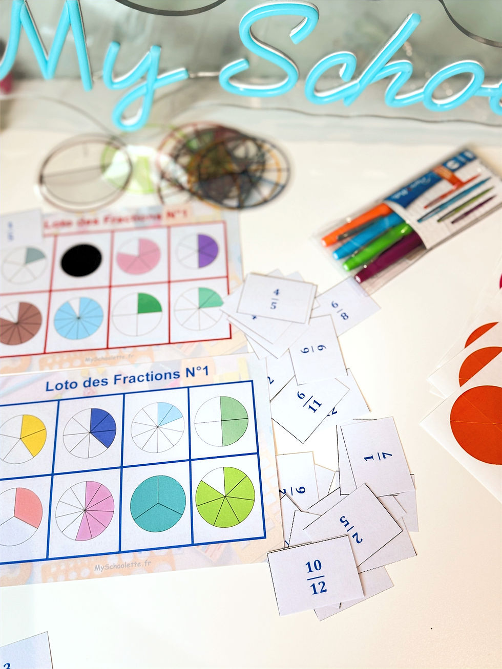 Miniature : Loto des fractions simples 