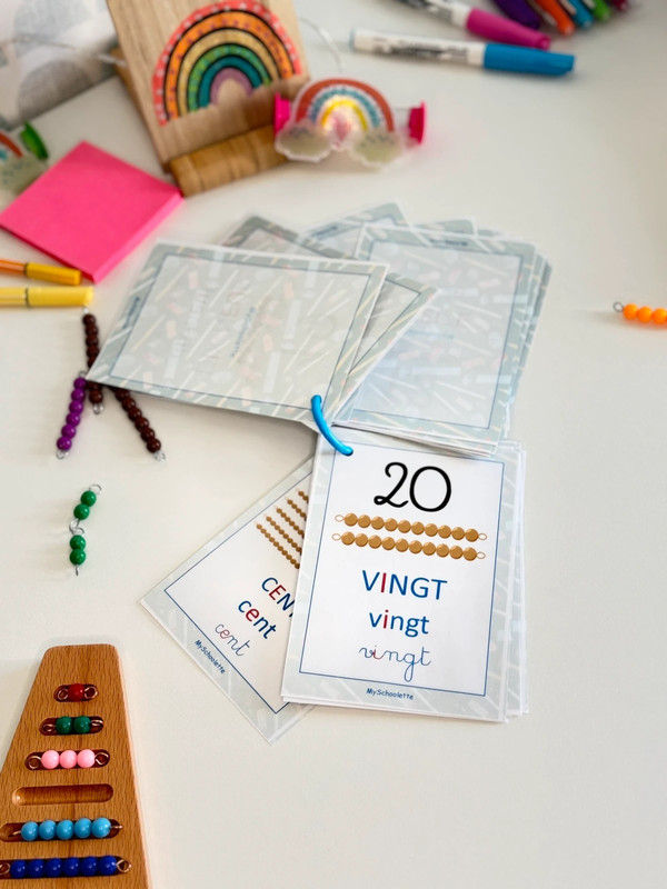 Miniature : 🔢 Porte-clé des nombres perles Montessori