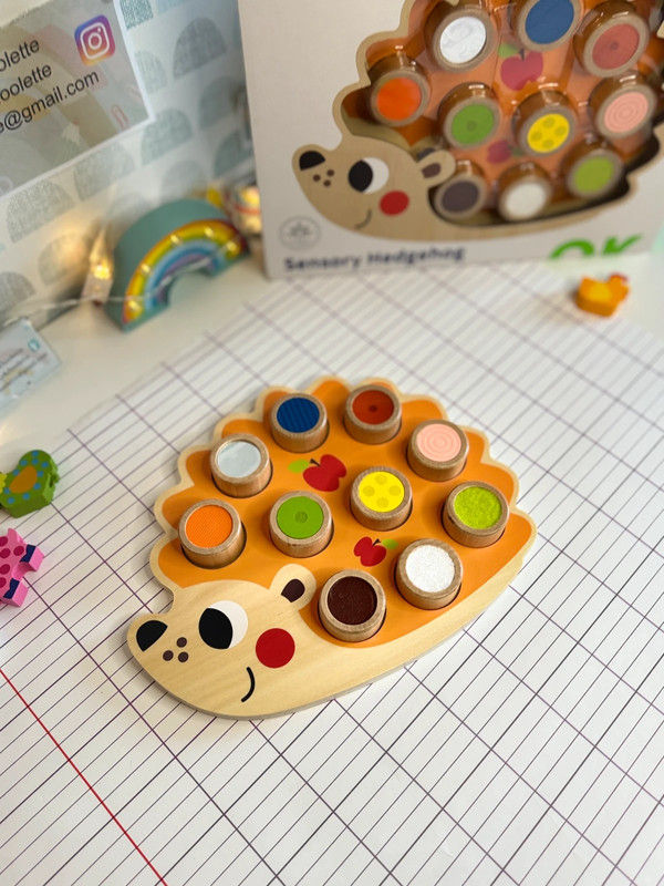 Miniature : Jeu des sens en bois : Le hérisson sensoriel