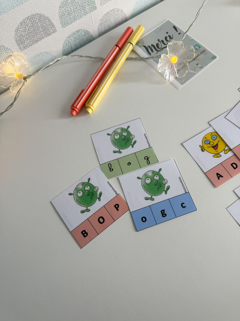 Miniature : Les personnages Alphas et Les Lettres Alphabet à associer