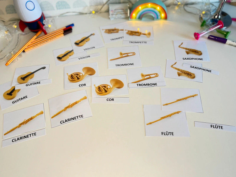 Miniature : Figurines Instruments de Musique + Cartes Paires