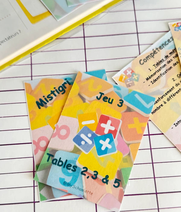 Miniature : Mistigri 3 Tables Mutliplications 2, 3 et 5 (Jeu N°3)