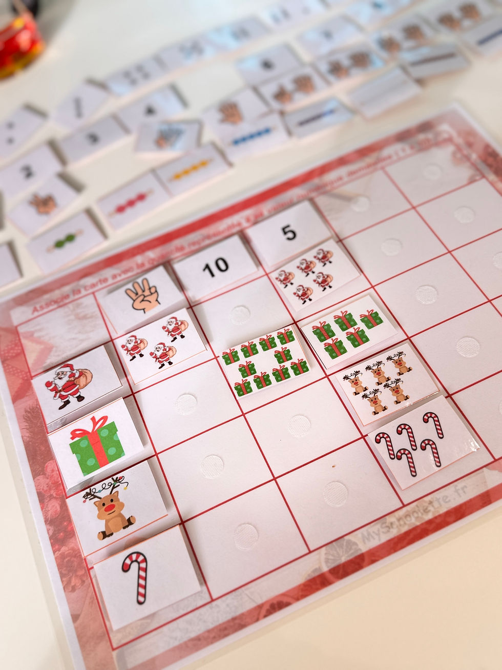 Miniature : Kit Maths Maternelle activités de Noël: Les nombres de 1 à 10