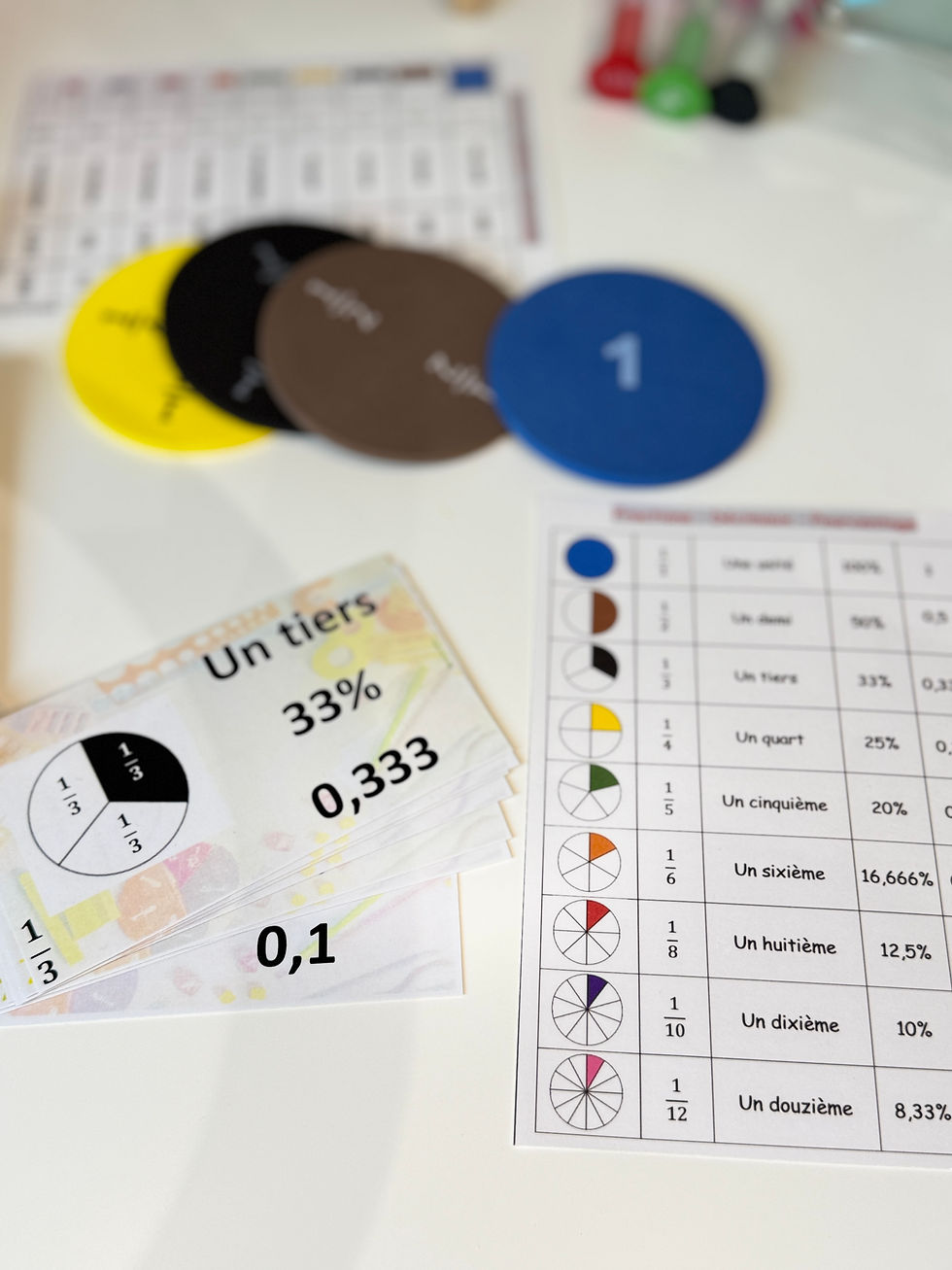 Miniature : Pack (3) Mega Complet des fractions Simples Elementaire / collège 