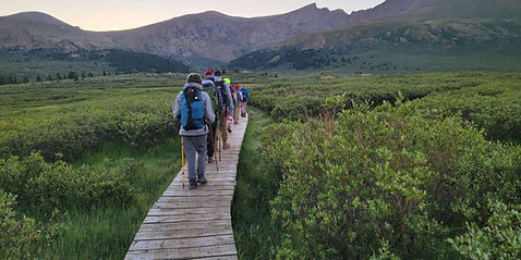 image of backpackers on a Renaissance School voyage
