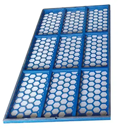 Back of composite (plastic) shaker screens by Hizon