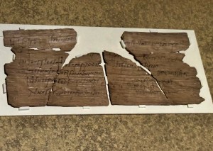 torn fragments of text