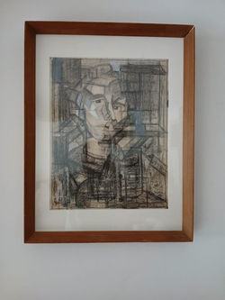 Cubist drawing by Frances John