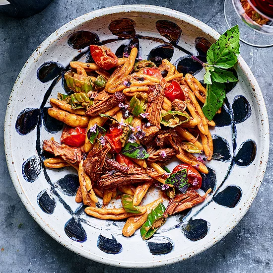 Creamy Cavatelli Pasta with Braised Pork
