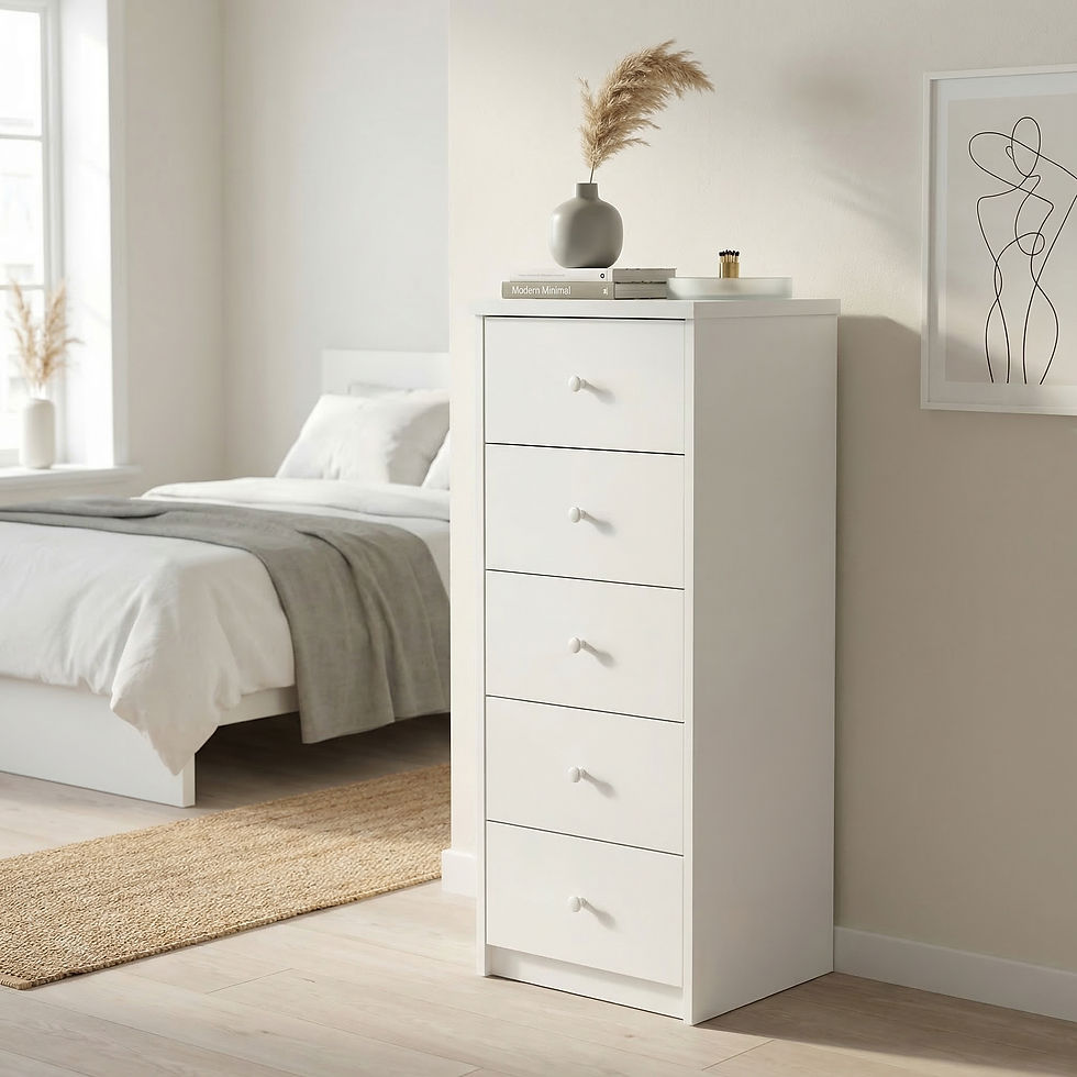 Thumbnail: 5 drawer narrow chest of drawers