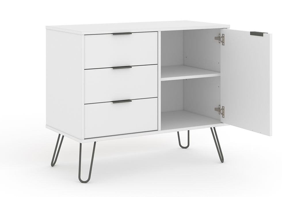 Thumbnail: small sideboard with 1 door, 3 drawers