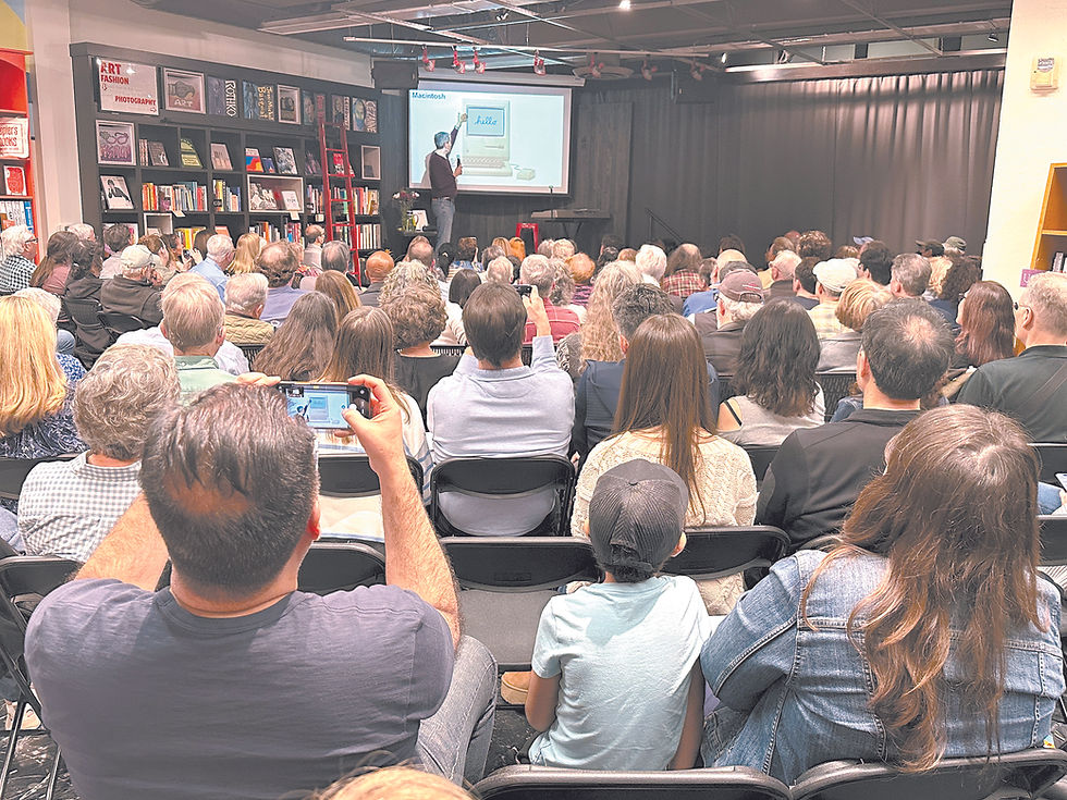David Pogue speaks at Kepler's Books & Magazines in Menlo Park, Calif. NICKI POGUE PHOTO