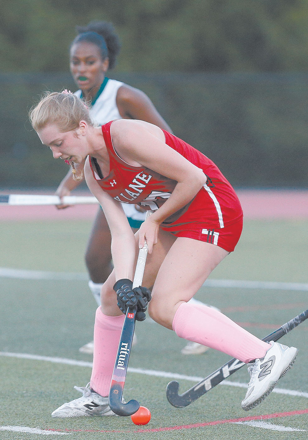 Victoria Yanuklis makes her move to the goal.