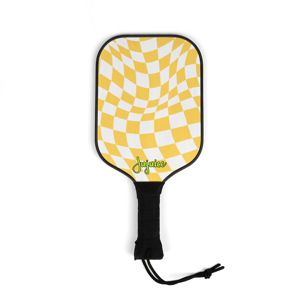 Thumbnail: Jujuice Pickleball Paddle Set — Yellow Checker Kit (2 Paddles + 2 Balls)