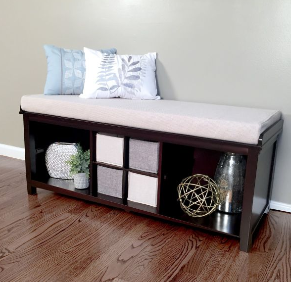 Thumbnail: Entryway Bench with 2 Bins - 1 Shoe Divider - (JLH-EB-M1/E1/W1/G1)