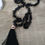 Miniatura: Collar largo mineral obsidiana