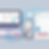 Laptop showing a flowchart, smartphone displaying an image and text, and a sheet labeled "PROMPTS" with social media icons on a blue background.