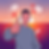 Faceless person giving thumbs up against sunset background. YouTube icons, arrows, and graphs surround, suggesting growth. Vibrant colors.