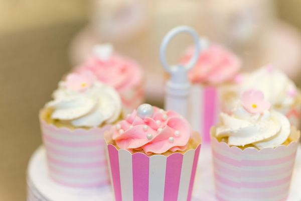 Close up of cupcakes for wedding planner