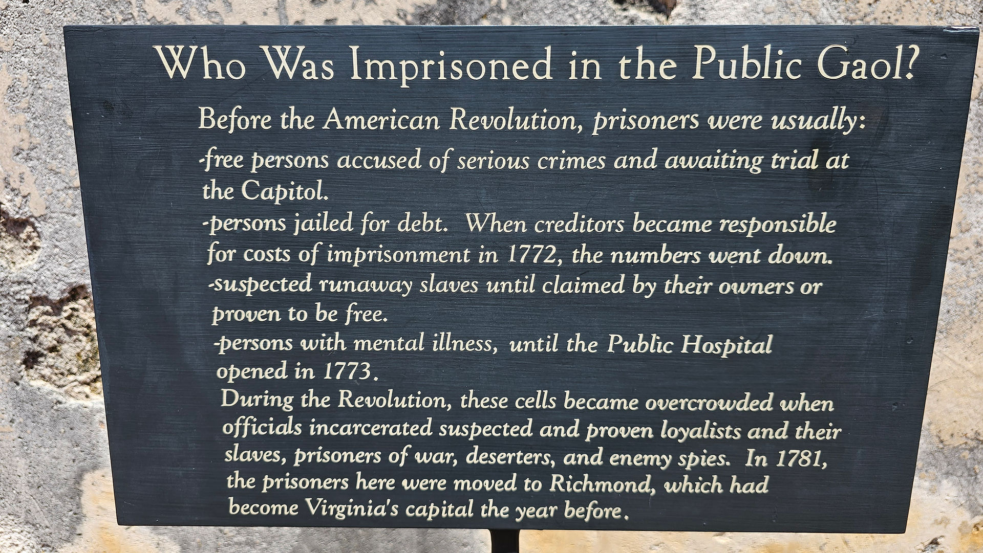 Public Goal in Williamsburg, Virginia