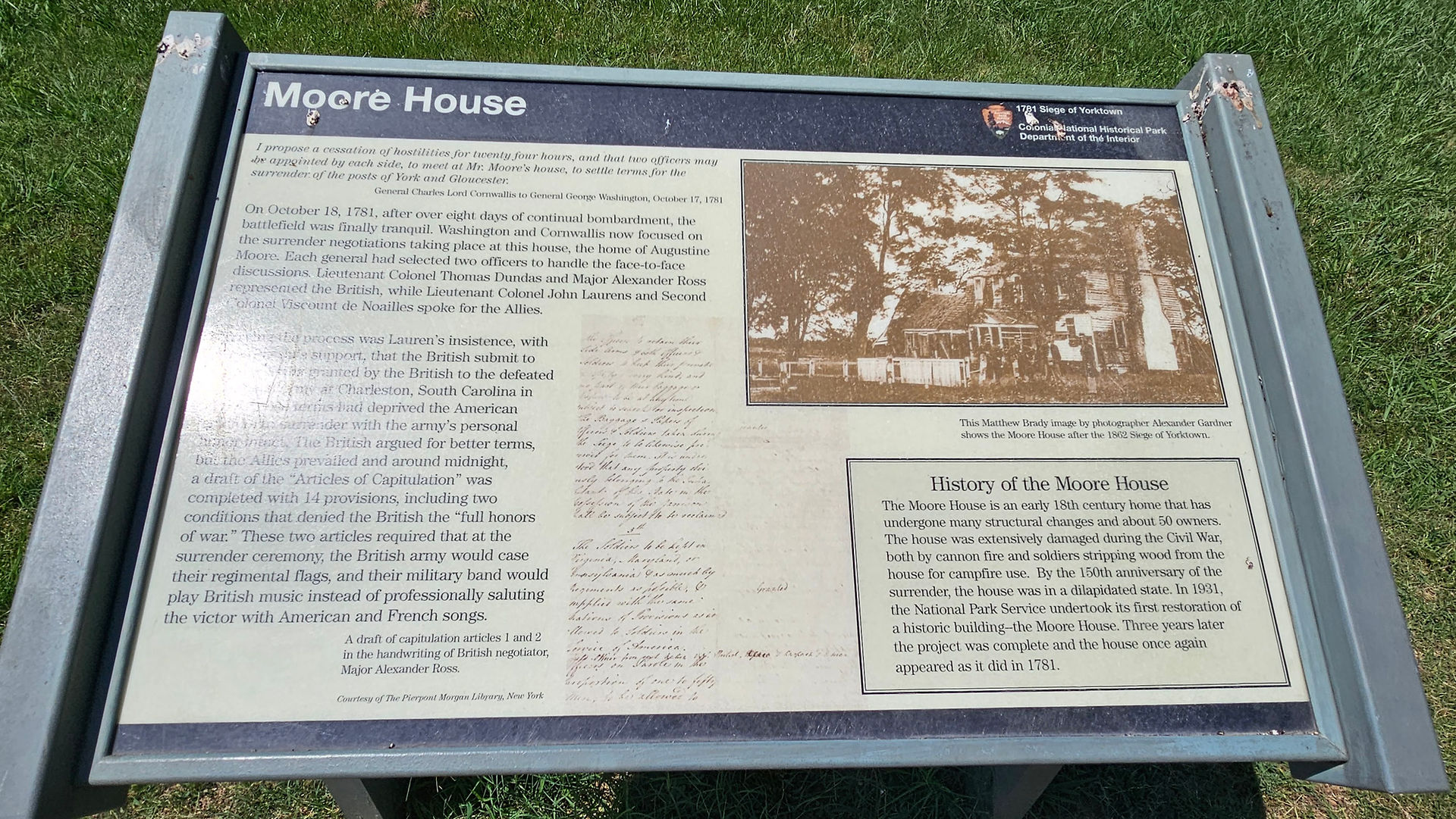 Visiting the Moore House in Yorktown