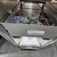 Memorabilia from various SAM 26000 flights