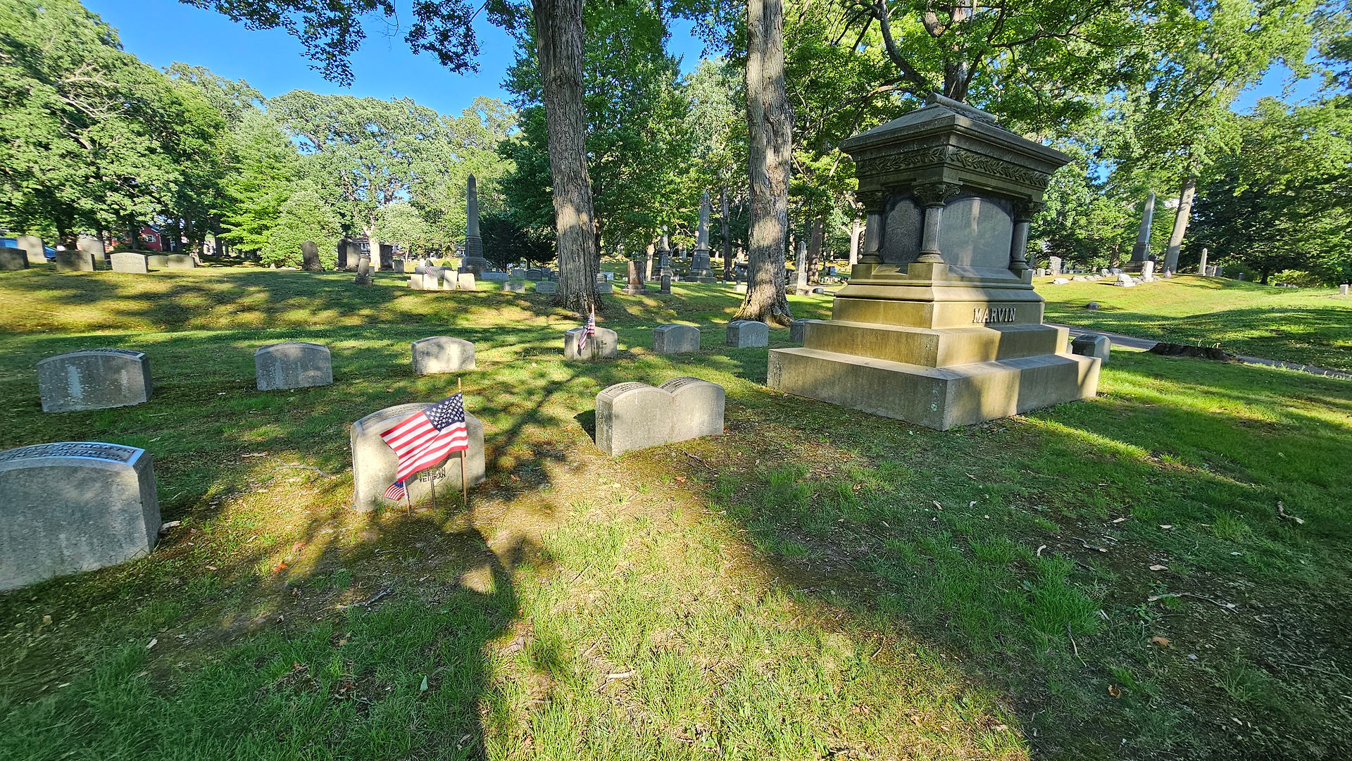 The grave of B. F. Goodrich