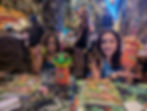 Kids enjoying their drinks at the Rainforest Cafe in Niagara Falls