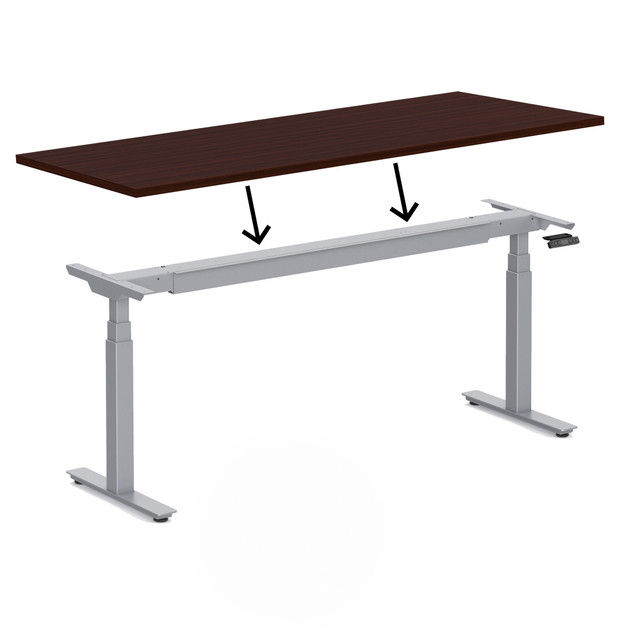 Thumbnail: Standing Desk | 30" x 60" Worksurface | Silver Base