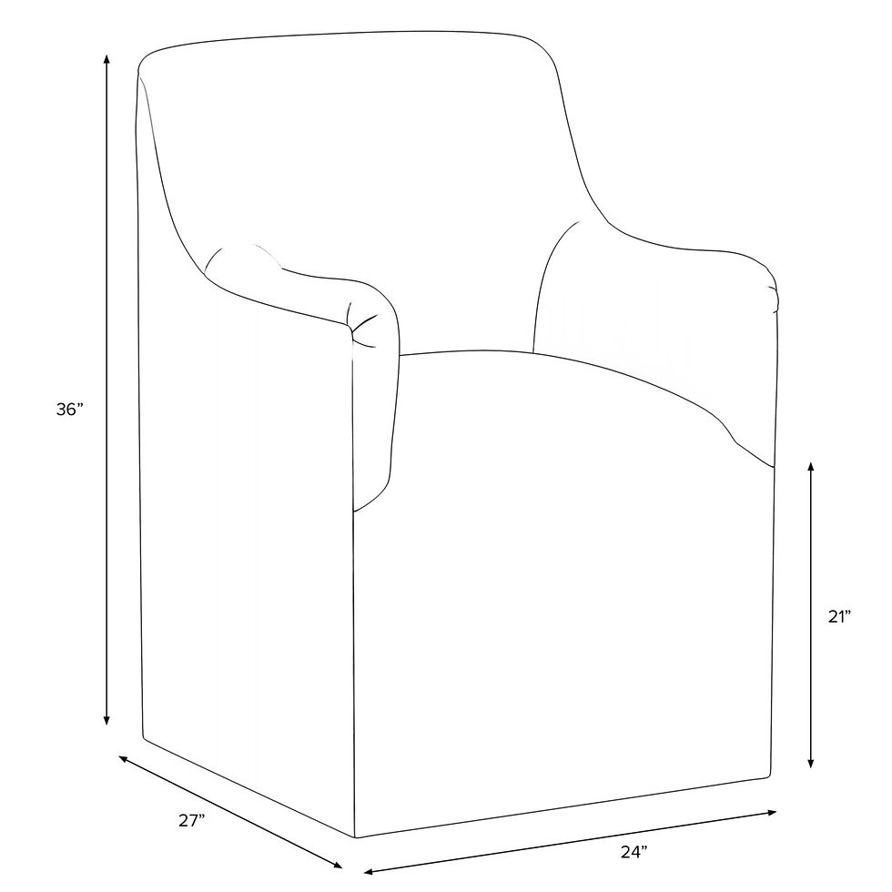 Thumbnail: Ellie | Armchair with Casters | Solid