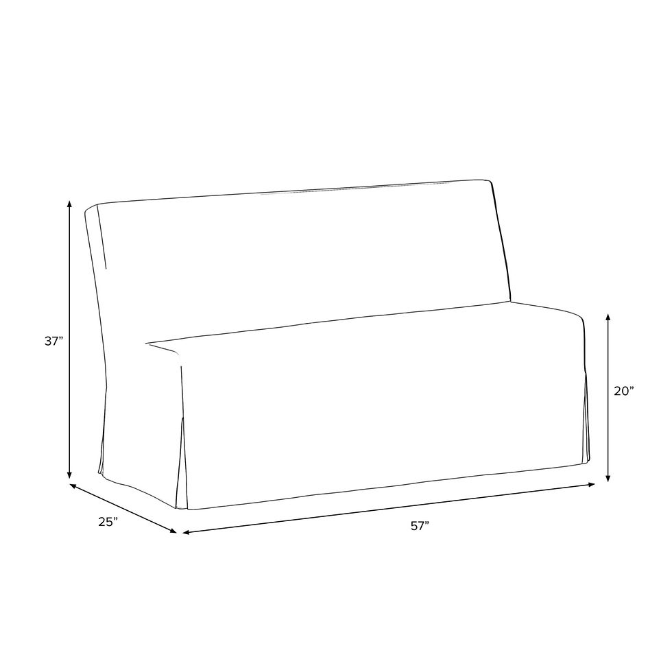 Thumbnail: Lindy | Slipcovered Dining Banquette | Julianne Fabric