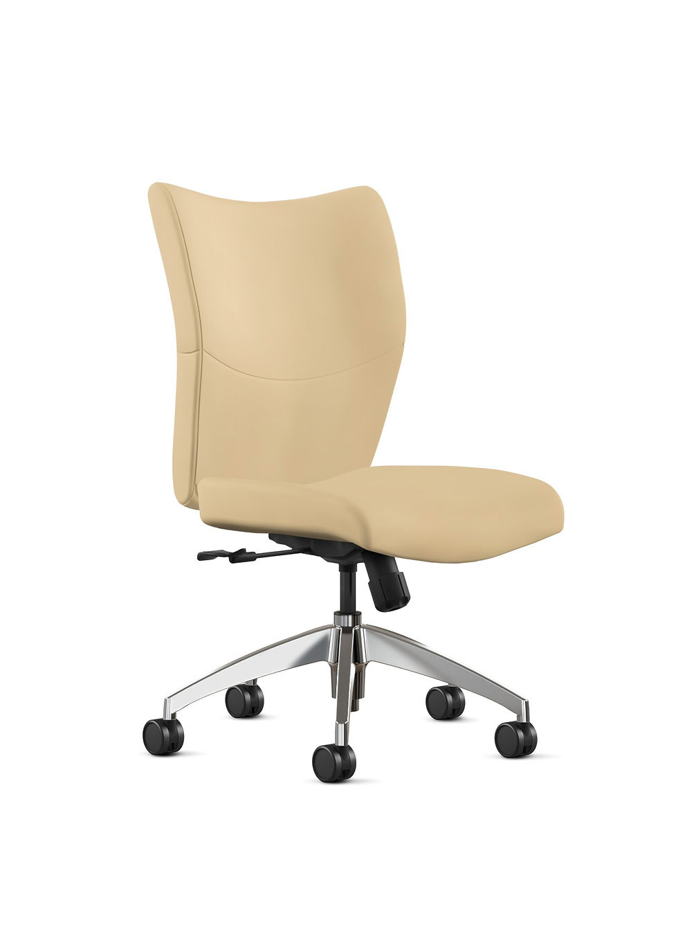 Thumbnail: Leather Seating | Aluminum Base | No Arms