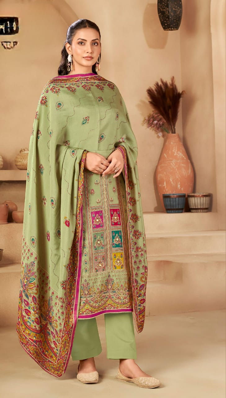 Elegant Modal Cotton Suit Set with Hand Work