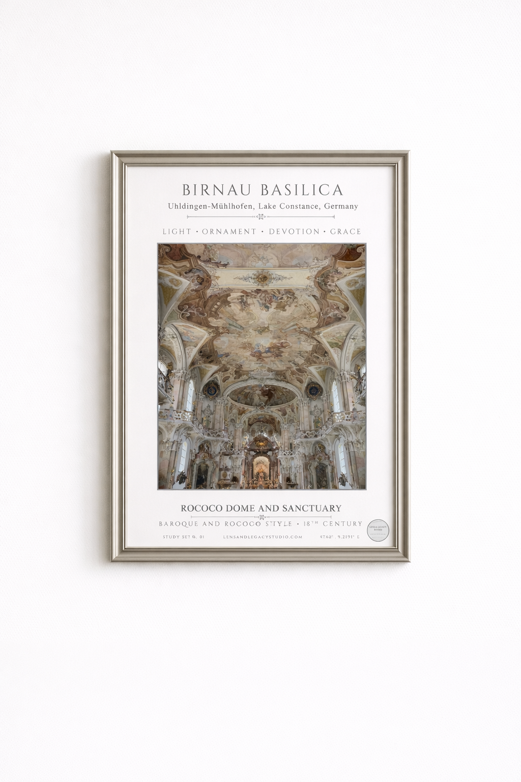 Study Plate No.01 — Birnau Basilica, Germany