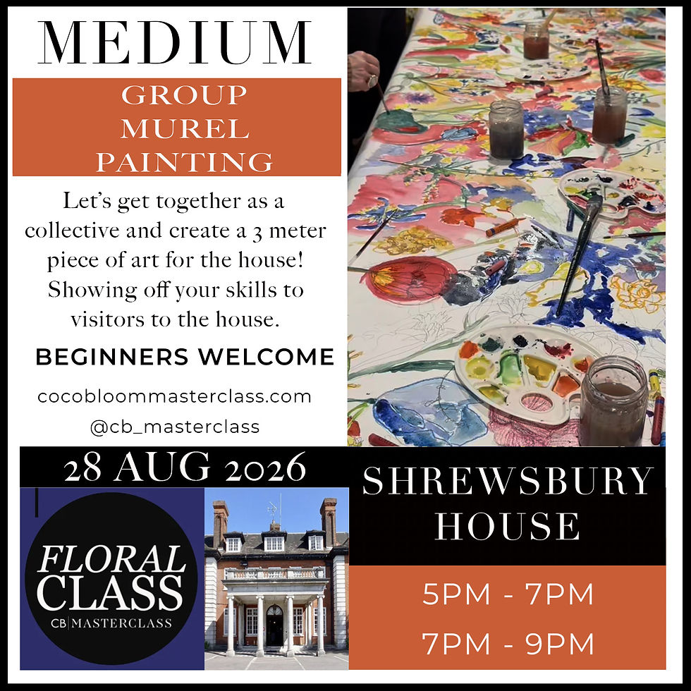 5-7pm, Fri 28 August Floral Art Class @ Shrewsbury House